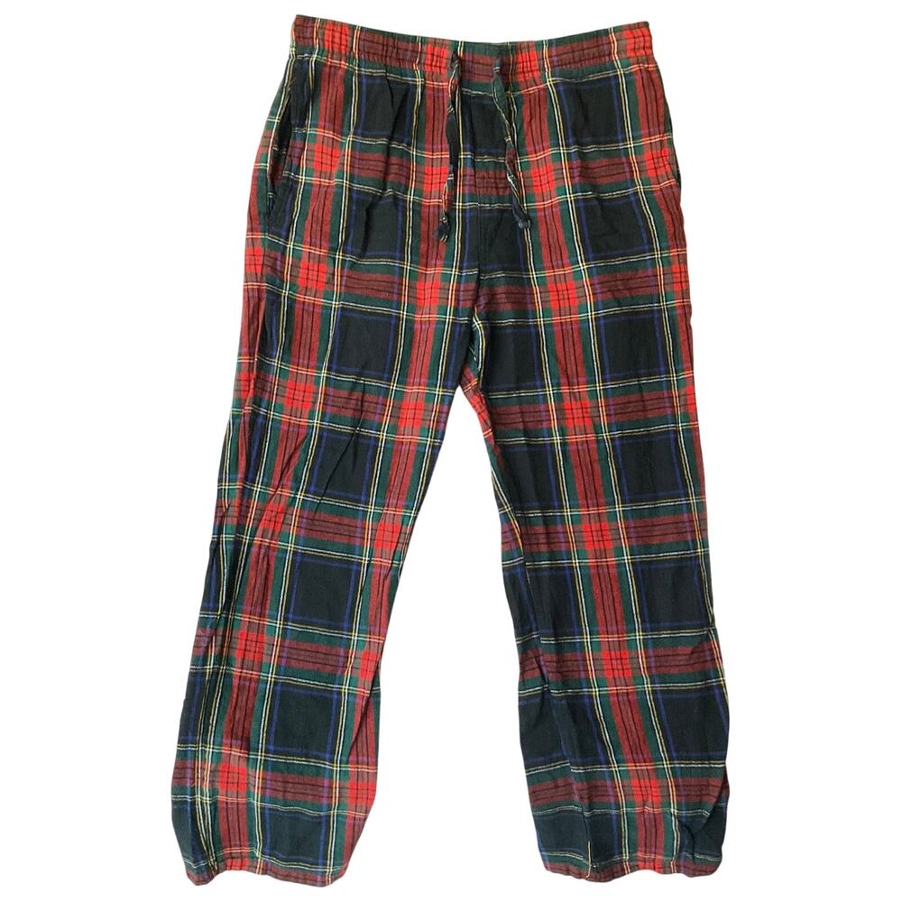 Old Navy Women’s Elastic Waist Casual Long Pijama Pants size L, Green & Red
